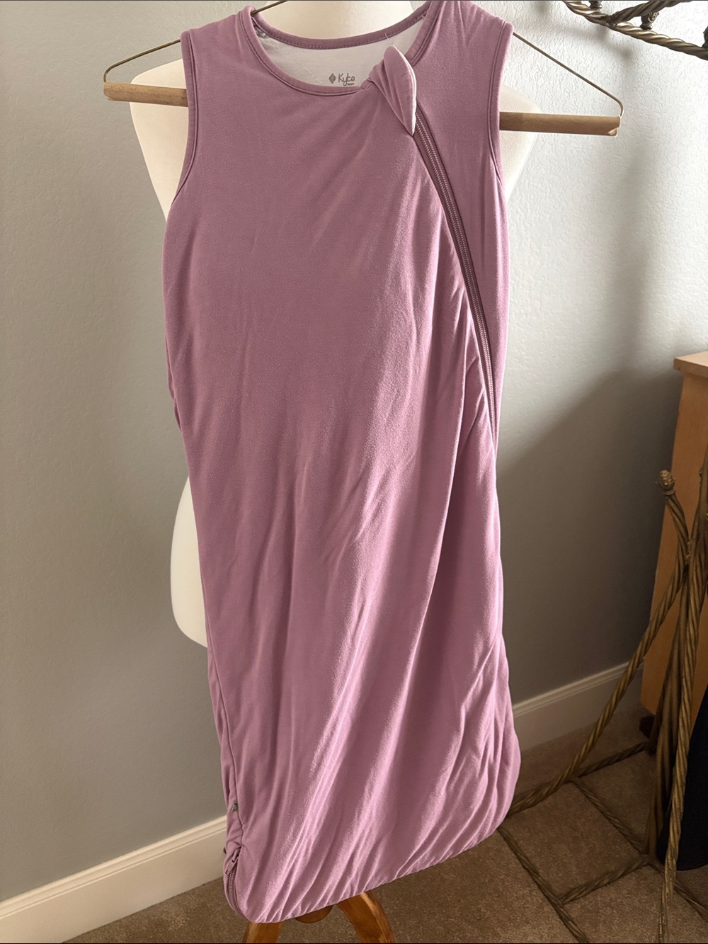 Kyte BABY Lilac Asymmetrical Sleeveless Sleep Sack.